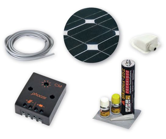 Pannello solare 100 watt monocristallino completo di regolatore, cavo e kit di montaggio